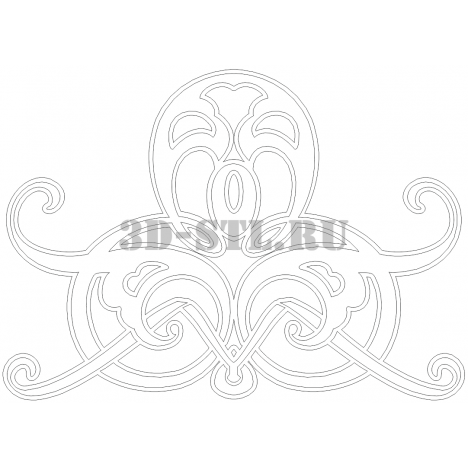 Pattern 33 | DXF and CDR - vector file for laser and CNC milling machines (CorelDraw, ArtCAM, AutoCAD, etc.)