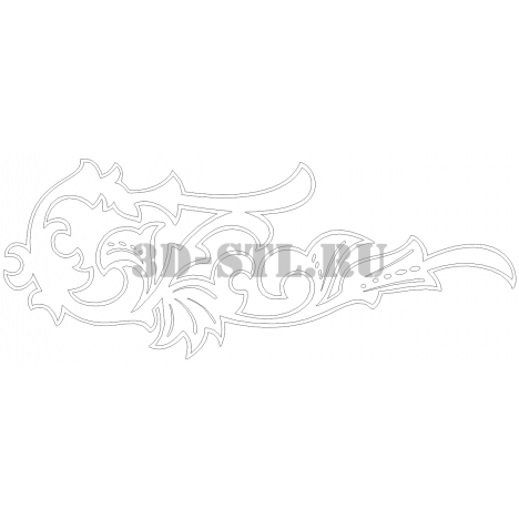 Pattern 13 | DXF and CDR - vector file for laser and CNC milling machines (CorelDraw, ArtCAM, AutoCAD, etc.)