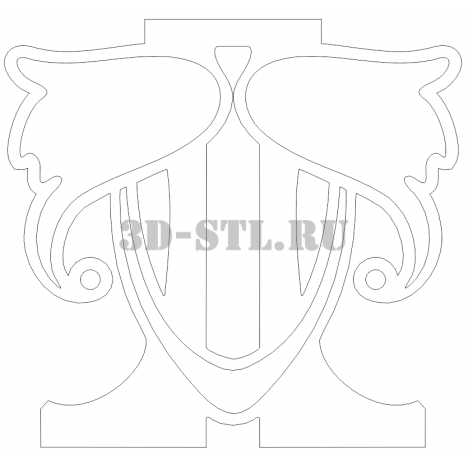 Pattern 23 | DXF and CDR - vector file for laser and CNC milling machines (CorelDraw, ArtCAM, AutoCAD, etc.)