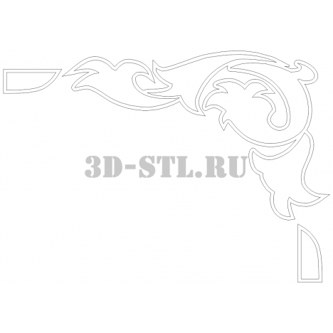 Pattern 64 | DXF and CDR - vector file for laser and CNC milling machines (CorelDraw, ArtCAM, AutoCAD, etc.)