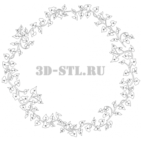 Pattern 54 | DXF and CDR - vector file for laser and CNC milling machines (CorelDraw, ArtCAM, AutoCAD, etc.)