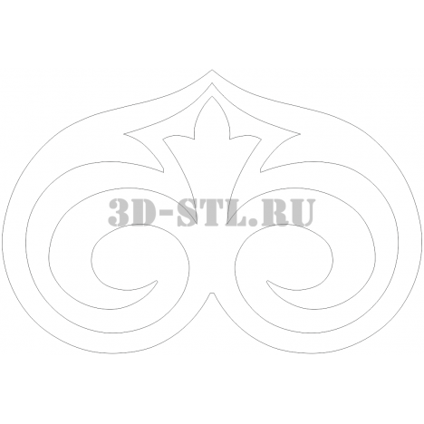 Pattern 95 | DXF and CDR - vector file for laser and CNC milling machines (CorelDraw, ArtCAM, AutoCAD, etc.)