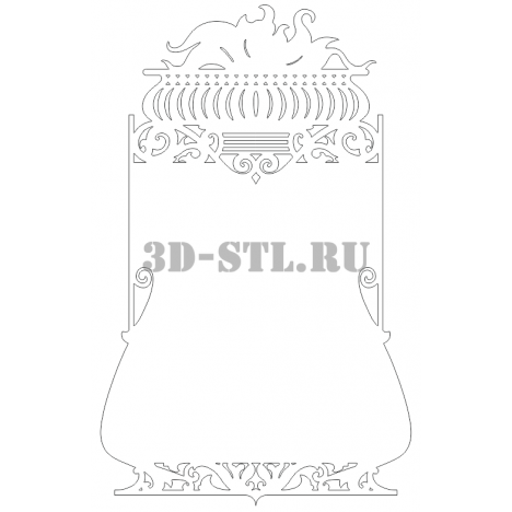 Element 6 | DXF and CDR - vector file for laser and CNC milling machines (CorelDraw, ArtCAM, AutoCAD, etc.)