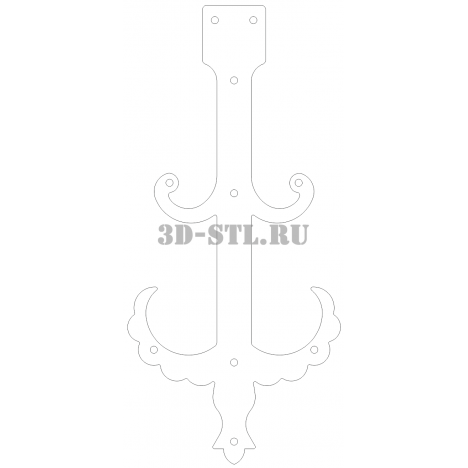 Element 17 | DXF and CDR - vector file for laser and CNC milling machines (CorelDraw, ArtCAM, AutoCAD, etc.)