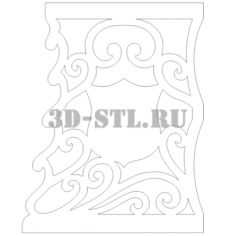 Element 8 | DXF and CDR - vector file for laser and CNC milling machines (CorelDraw, ArtCAM, AutoCAD, etc.)