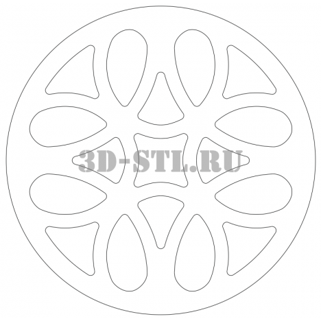 Pattern Element 25 | DXF and CDR - vector file for laser and CNC milling machines (CorelDraw, ArtCAM, AutoCAD, etc.)