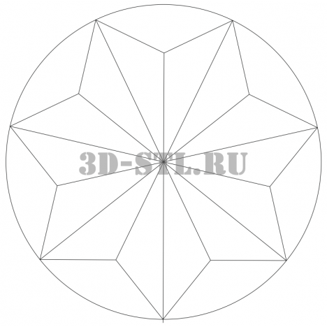 Pattern Element 55 | DXF and CDR - vector file for laser and CNC milling machines (CorelDraw, ArtCAM, AutoCAD, etc.)