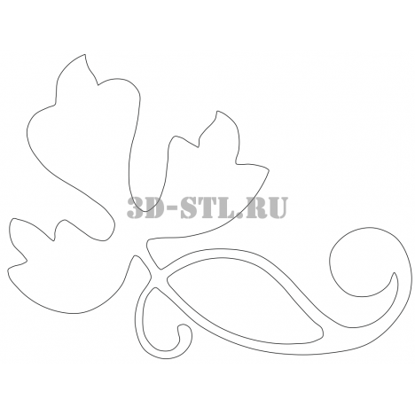Pattern Element 106 | DXF and CDR - vector file for laser and CNC milling machines (CorelDraw, ArtCAM, AutoCAD, etc.)