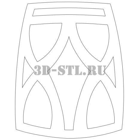 Pattern Element 16 | DXF and CDR - vector file for laser and CNC milling machines (CorelDraw, ArtCAM, AutoCAD, etc.)