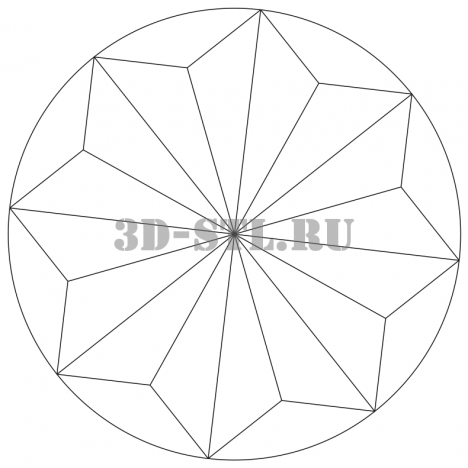 Pattern Element 57 | DXF and CDR - vector file for laser and CNC milling machines (CorelDraw, ArtCAM, AutoCAD, etc.)