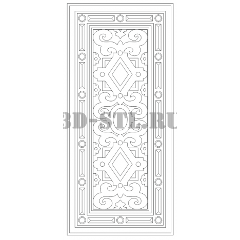 Pattern Element 98 | DXF and CDR - vector file for laser and CNC milling machines (CorelDraw, ArtCAM, AutoCAD, etc.)
