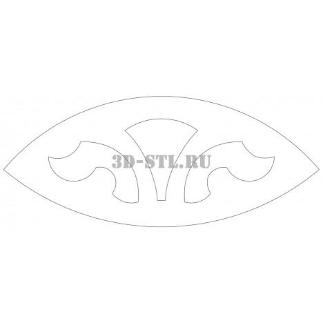 Pattern element 38 | DXF and CDR - vector file for laser and CNC milling machines (CorelDraw, ArtCAM, AutoCAD, etc.)
