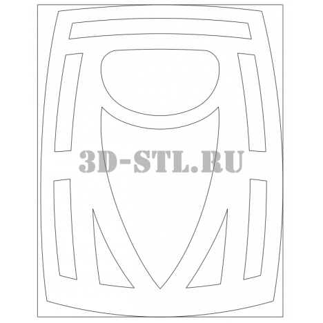 Pattern Element 18 | DXF and CDR - vector file for laser and CNC milling machines (CorelDraw, ArtCAM, AutoCAD, etc.)