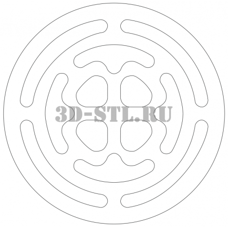 Pattern Element 28 | DXF and CDR - vector file for laser and CNC milling machines (CorelDraw, ArtCAM, AutoCAD, etc.)