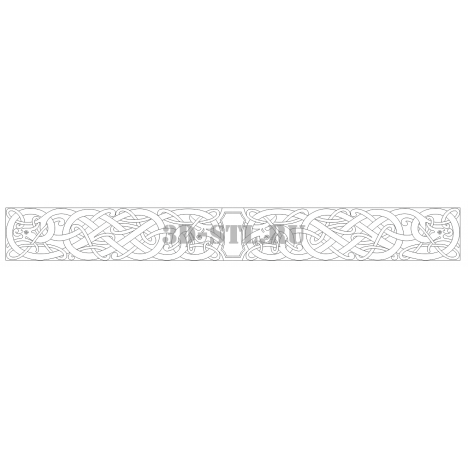 Pattern Element 89 | DXF and CDR - vector file for laser and CNC milling machines (CorelDraw, ArtCAM, AutoCAD, etc.)