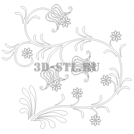 Pattern element 110 | DXF and CDR - vector file for laser and CNC milling machines (CorelDraw, ArtCAM, AutoCAD, etc.)