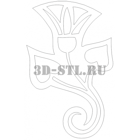 Patterned Element 120 | DXF and CDR - vector file for laser and CNC milling machines (CorelDraw, ArtCAM, AutoCAD, etc.)