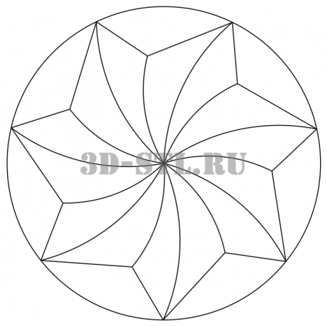 Pattern element 90 | DXF and CDR - vector file for laser and CNC milling machines (CorelDraw, ArtCAM, AutoCAD, etc.)
