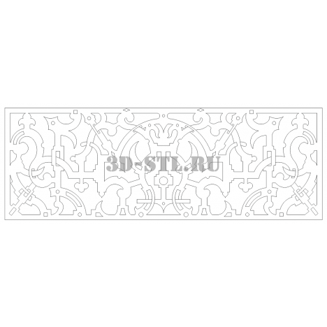 Patterned Element 10 | DXF and CDR - vector file for laser and CNC milling machines (CorelDraw, ArtCAM, AutoCAD, etc.)