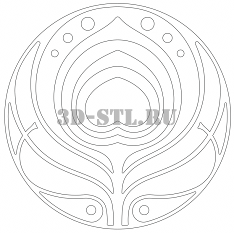 Pattern Element 1 | DXF and CDR - vector file for laser and CNC milling machines (CorelDraw, ArtCAM, AutoCAD, etc.)