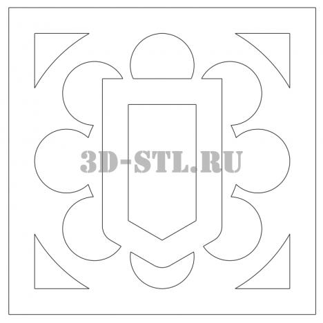Pattern Element 81 | DXF and CDR - vector file for laser and CNC milling machines (CorelDraw, ArtCAM, AutoCAD, etc.)