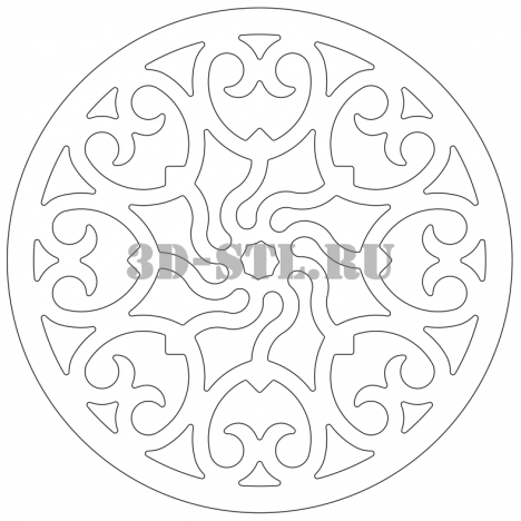 Pattern Element 73 | DXF and CDR - vector file for laser and CNC milling machines (CorelDraw, ArtCAM, AutoCAD, etc.)