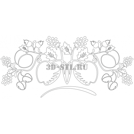 Pattern element 114 | DXF and CDR - vector file for laser and CNC milling machines (CorelDraw, ArtCAM, AutoCAD, etc.)