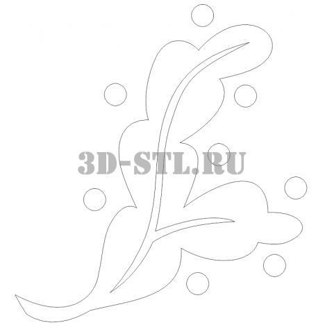 Pattern Element 124 | DXF and CDR - vector file for laser and CNC milling machines (CorelDraw, ArtCAM, AutoCAD, etc.)