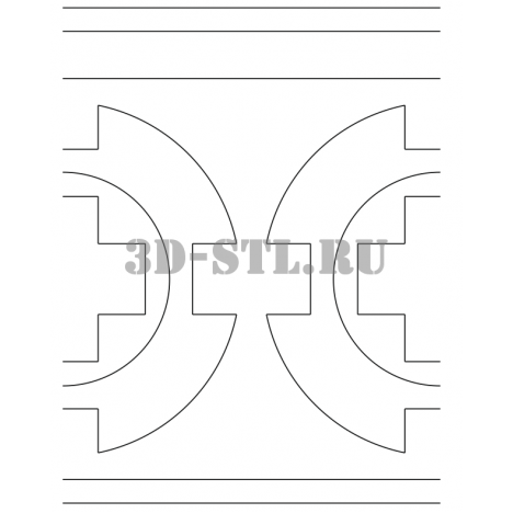 Багет 5 | DXF и CDR - векторный файл для лазерного и фрезерного станка с ЧПУ (CorelDraw, ArtCAM, AutoCAD и др.)