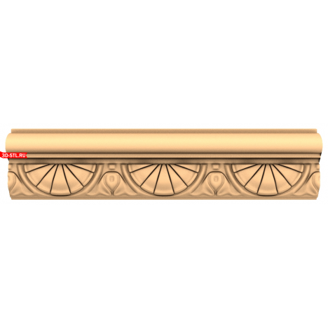 Багет Веерная Симфония — STL Модель для ЧПУ