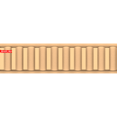 3D model of the Vertical Waltz baguette for a CNC router