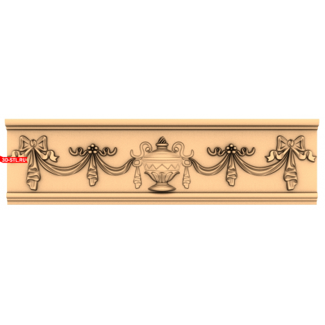 3D model of the Baroque Symphony baguette in STL format for CNC