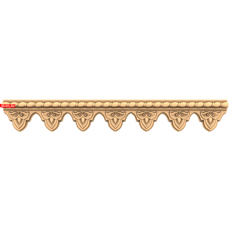 3D model of the Royal Ornate baguette in STL format