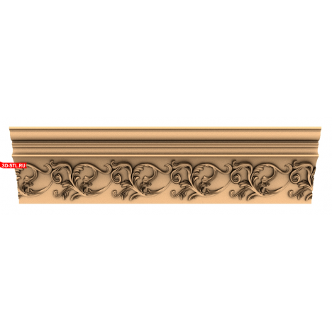 3D model of a baguette for a CNC machine in STL format