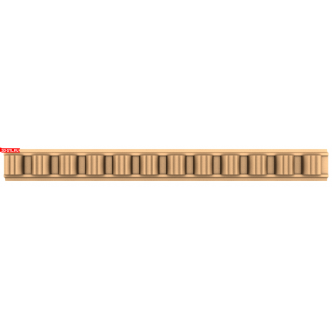 Classic Fluted Baguette Model for CNC in STL format
