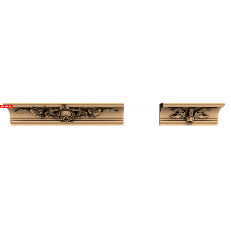 3D model of the Royal Elegance baguette for CNC machine in STL format