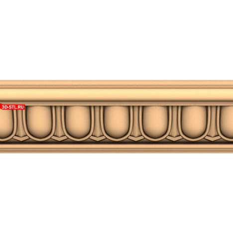3D model of a baguette for CNC in STL format