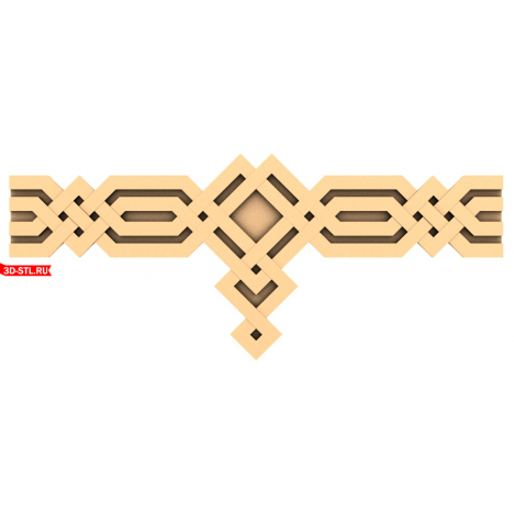 3D model of a baguette with a woven pattern in STL format for CNC