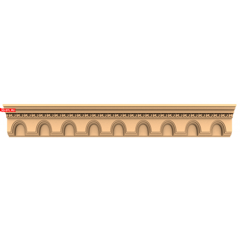 3D model of the Lace Arcade baguette in STL format for CNC
