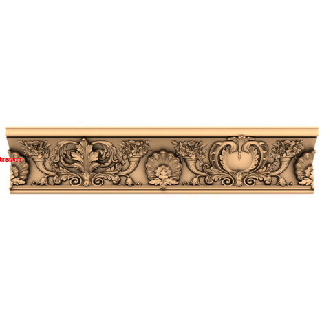 3D model of the Imperial Fleur baguette for CNC