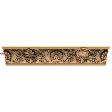 Crown of Elegance - 3D STL model of a baguette for CNC