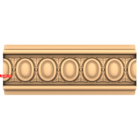 Baguette 3D STL model for CNC milling