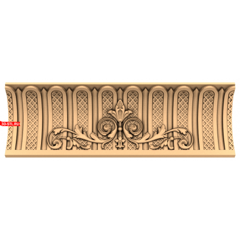 Baguette Vintage Elegance - 3D STL model for CNC