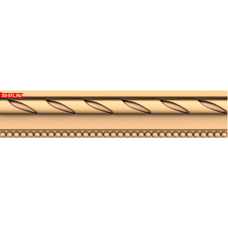 Vintage Wicker Baguette - 3D STL model for CNC machines