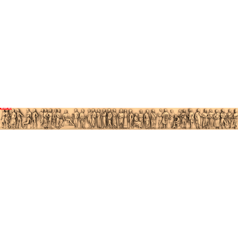3D model of the Philosophical Discourse baguette STL for CNC