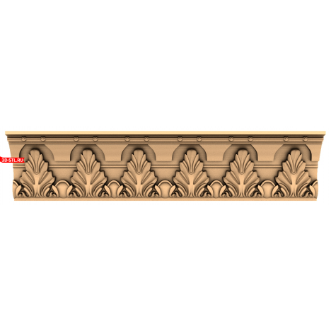 Arcadia Leaf Baguette - 3D STL model for CNC