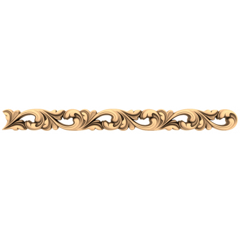 3D STL model of the Exquisite Curls baguette for CNC machines
