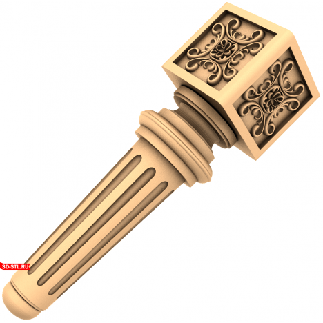 Vintage Ornament Leg 3D Model for CNC