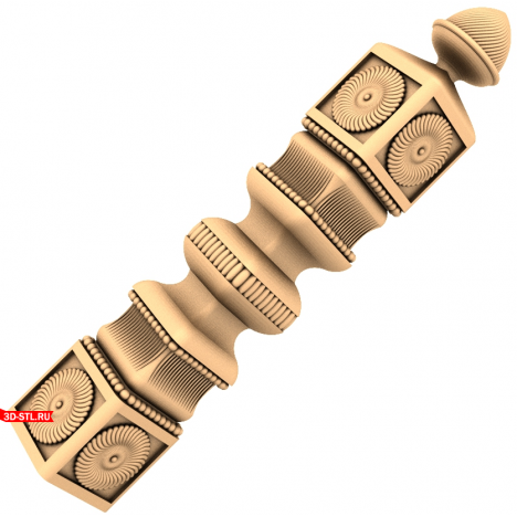 3D model of the Solar Spiral Balusters in STL format