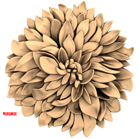 3D Petal Ball Model in STL Format for CNC